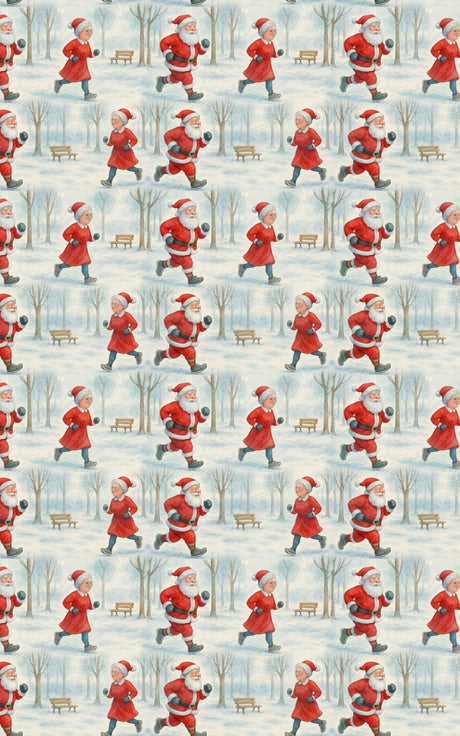 Cardio Claus - London Penny Gift Wrap
