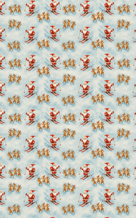 Santa’s Ski Season - London Penny Gift Wrap