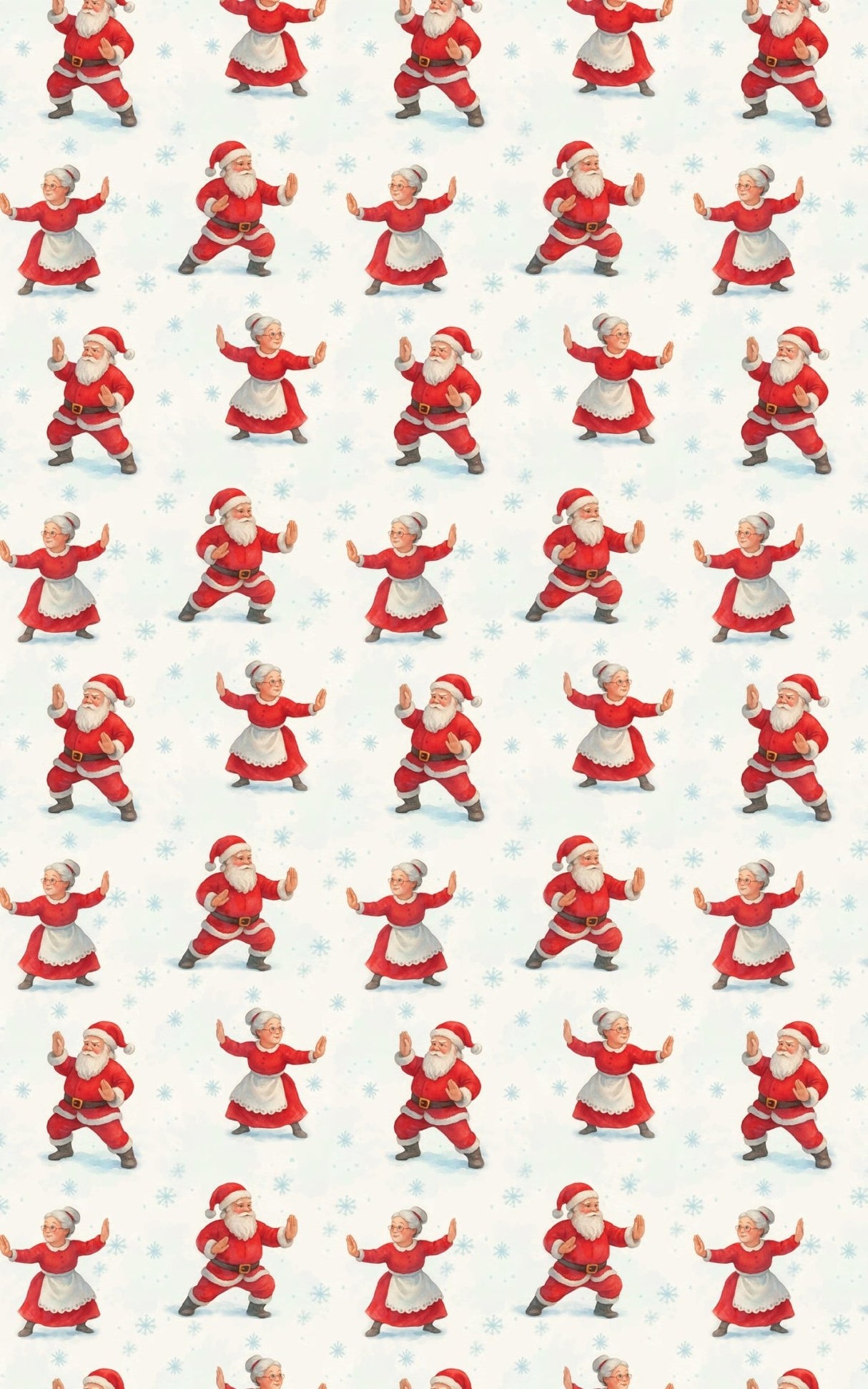 Tai Chi Claus - London Penny Gift Wrap