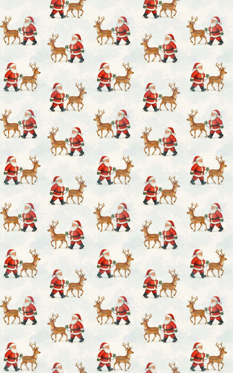 Santa’s Reindeer Walkies - London Penny Gift Wrap