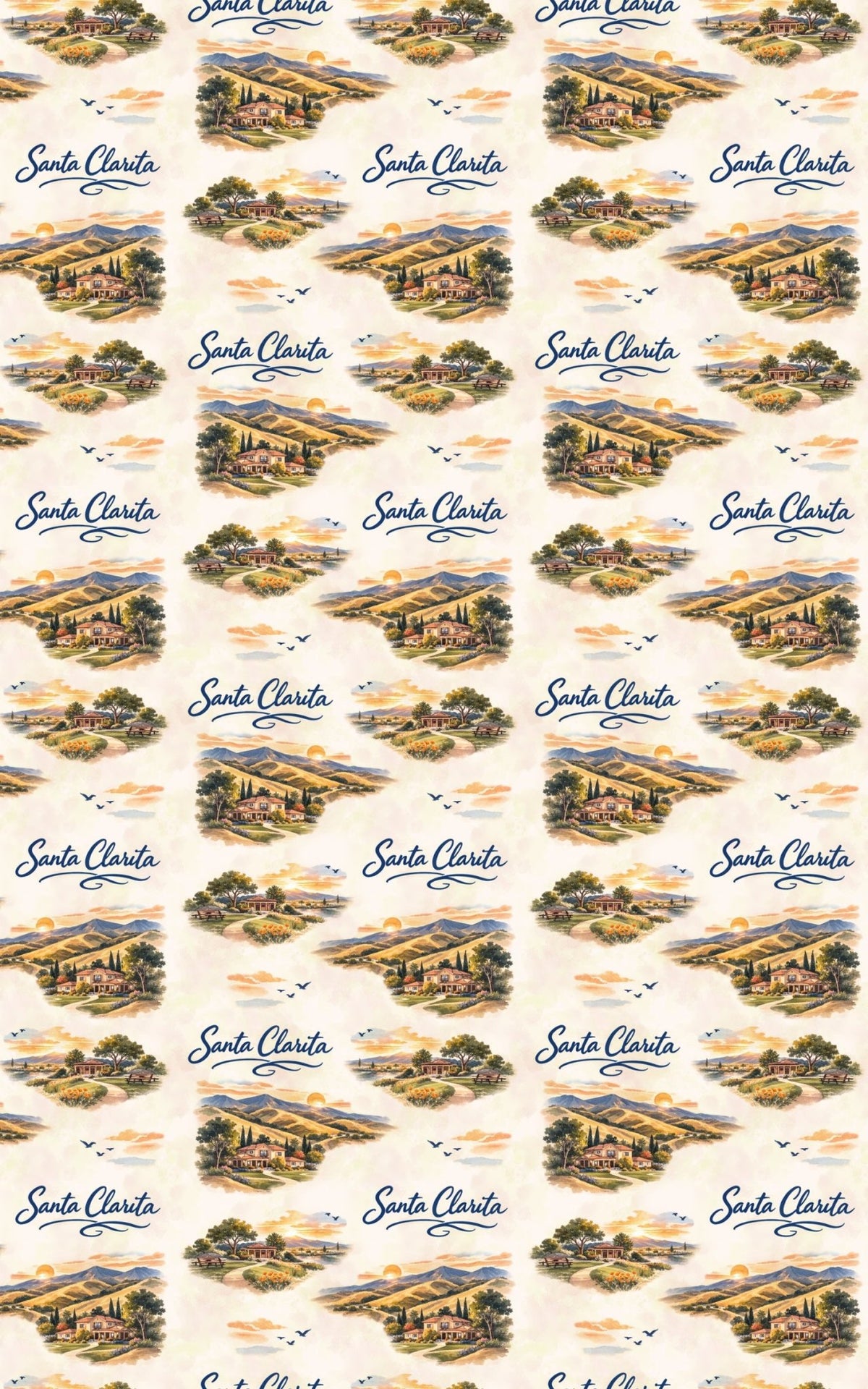 Santa Clarita Canyon Sunset - London Penny Gift Wrap