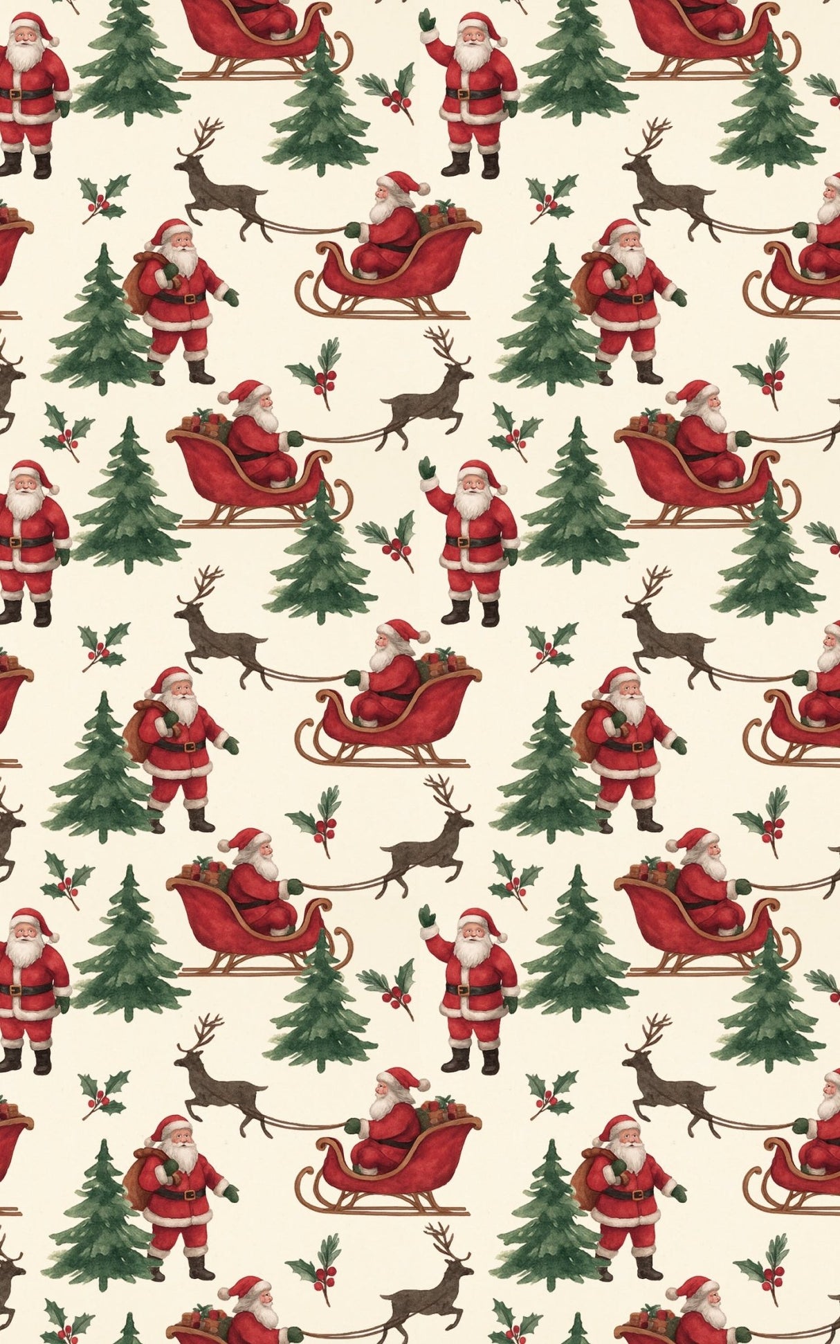 Santa’s Yuletide Journey - London Penny Gift Wrap