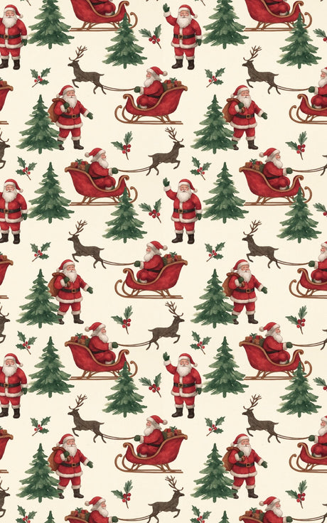 Santa’s Yuletide Journey - London Penny Gift Wrap