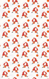 Santa playing Basketball - London Penny Gift Wrap