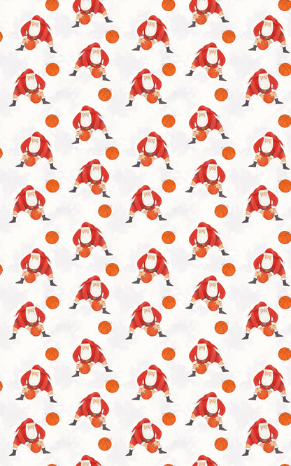 Santa playing Basketball