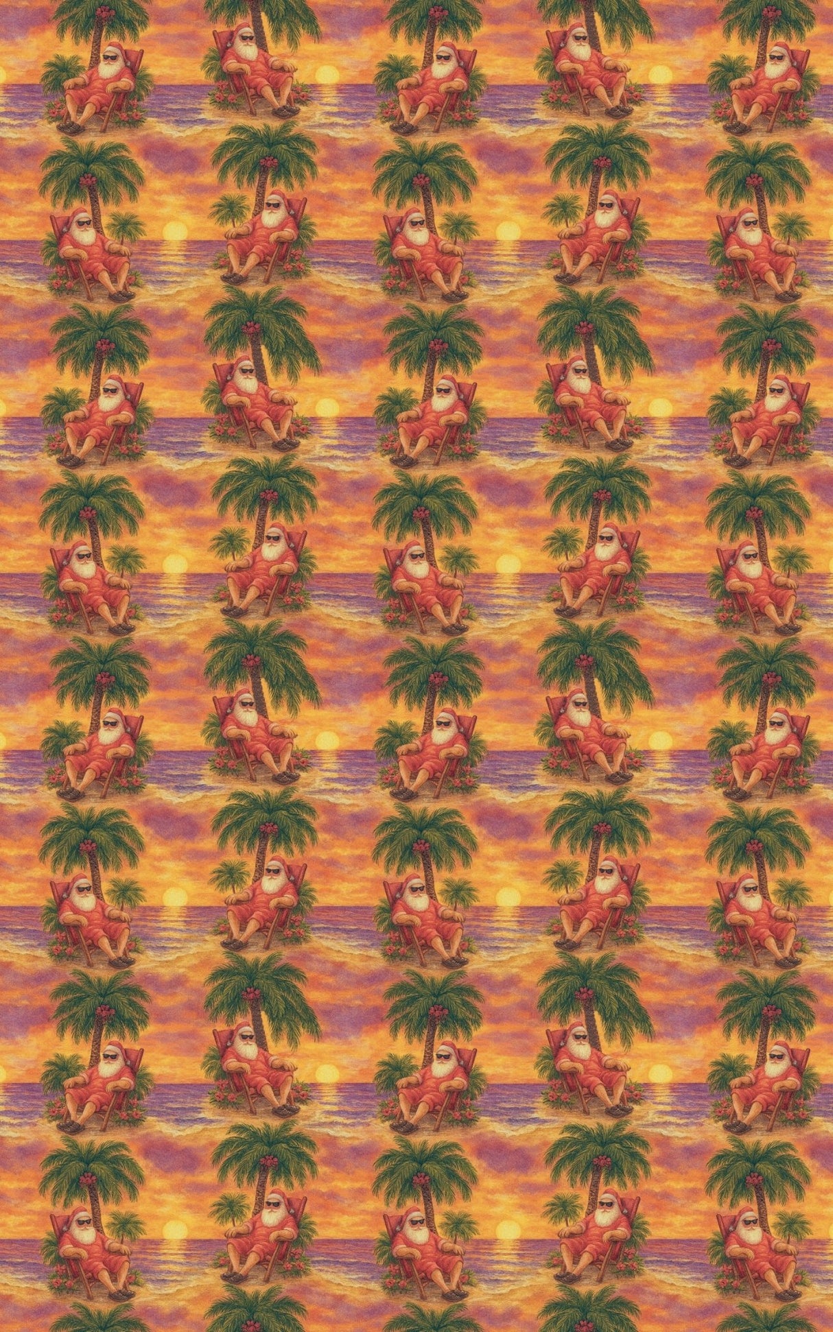 Golden Hour Santa - London Penny Gift Wrap