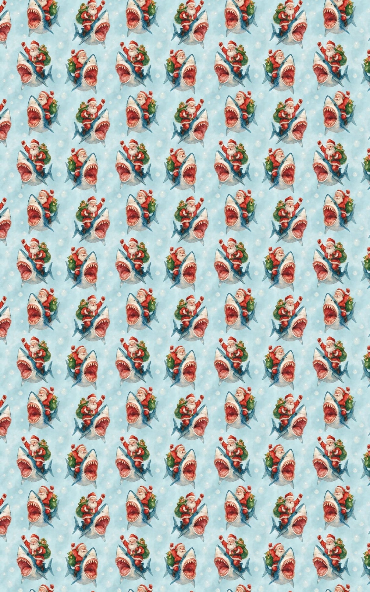 Sharky Christmas Splash - London Penny Gift Wrap