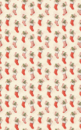 Santa's Sock Pattern - London Penny Gift Wrap