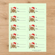 Savannah Santa Paws Gift Tag Sticker Sheet - London Penny Gift Wrap