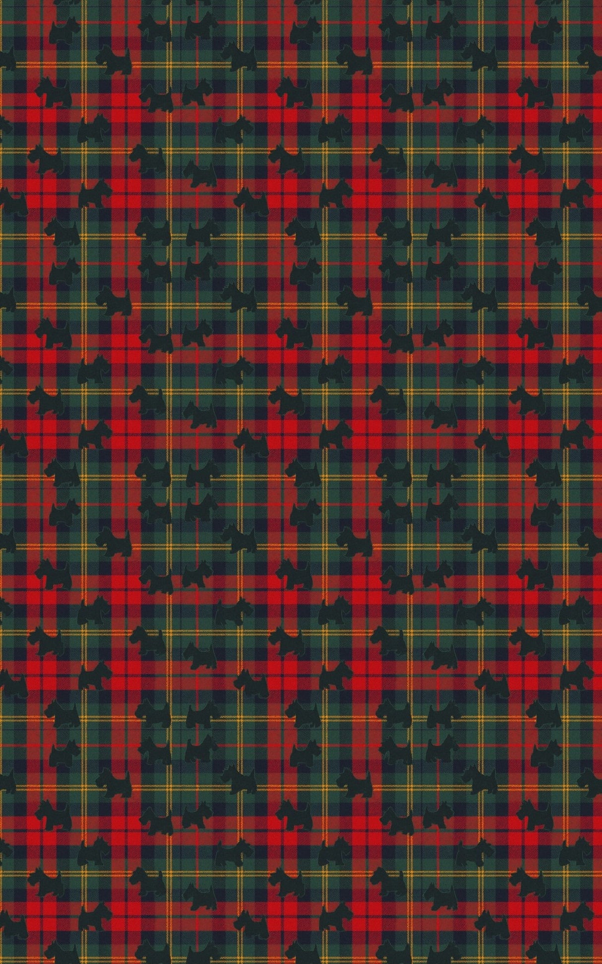 Scottie Tartan Twist - London Penny Gift Wrap