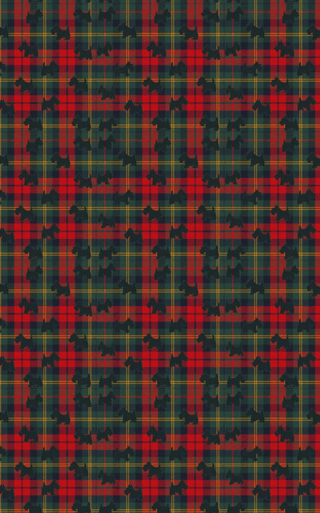 Scottie Tartan Twist - London Penny Gift Wrap