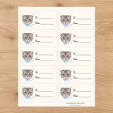 Scottish Fold Purrfectly Yours Gift Tag Sticker Sheet