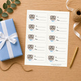 Scottish Fold Purrfectly Yours Gift Tag Sticker Sheet