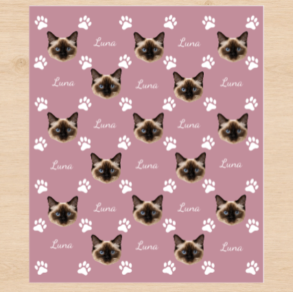 Personalized Cat Photo 6FT Wrapping Paper