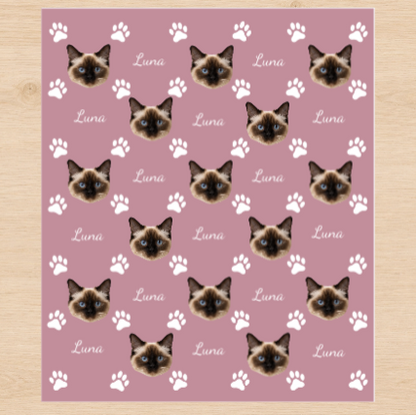 Personalized Cat Photo 6FT Wrapping Paper