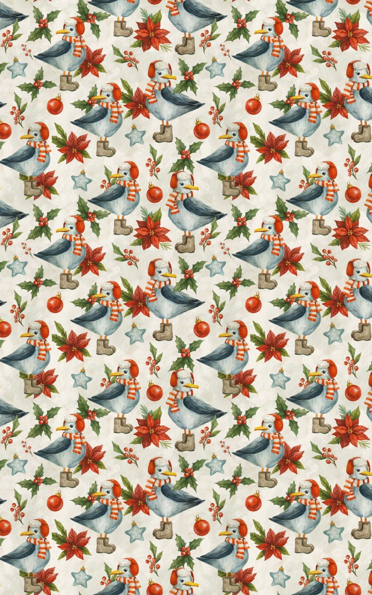 Seagull’s Christmas Stroll - London Penny Gift Wrap