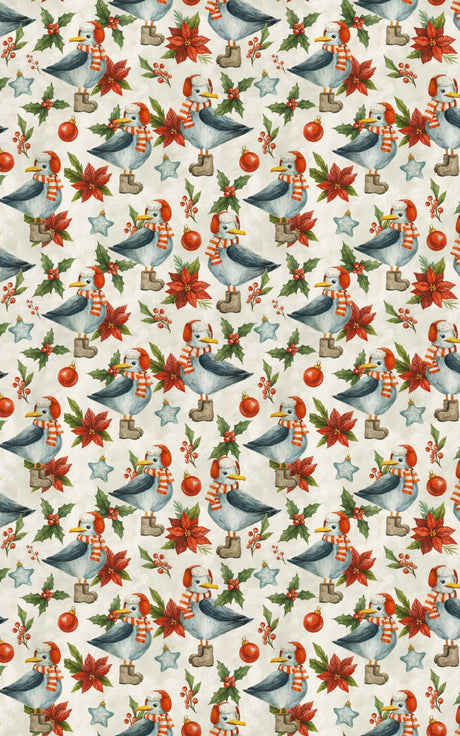 Seagull’s Christmas Stroll - London Penny Gift Wrap