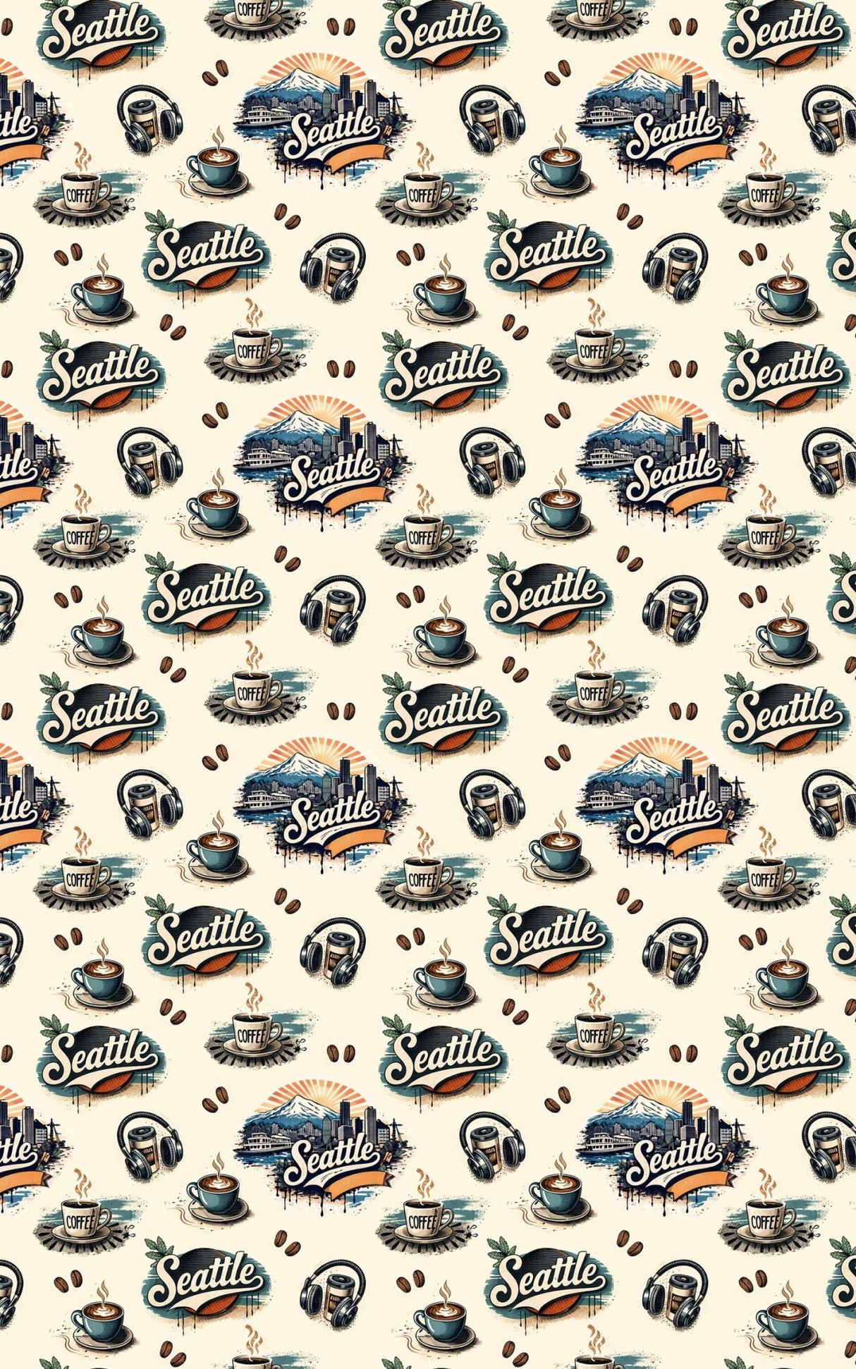 Seattle Rainier & Grunge - London Penny Gift Wrap