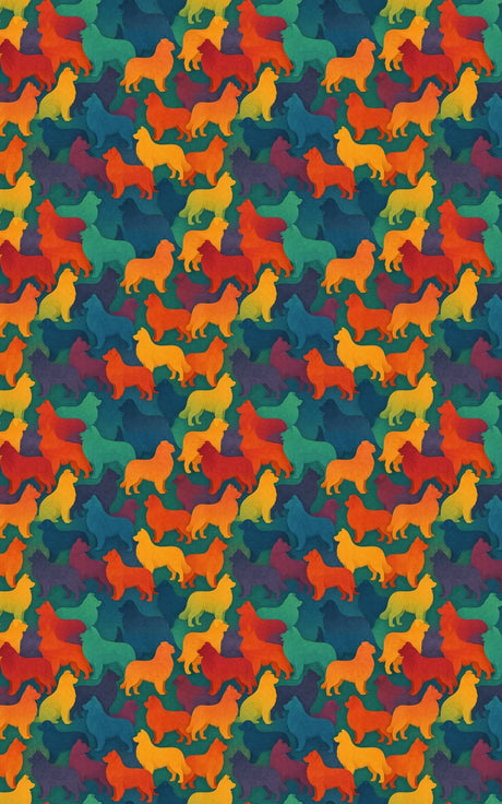 Sheepdog Silhouette Show - London Penny Gift Wrap