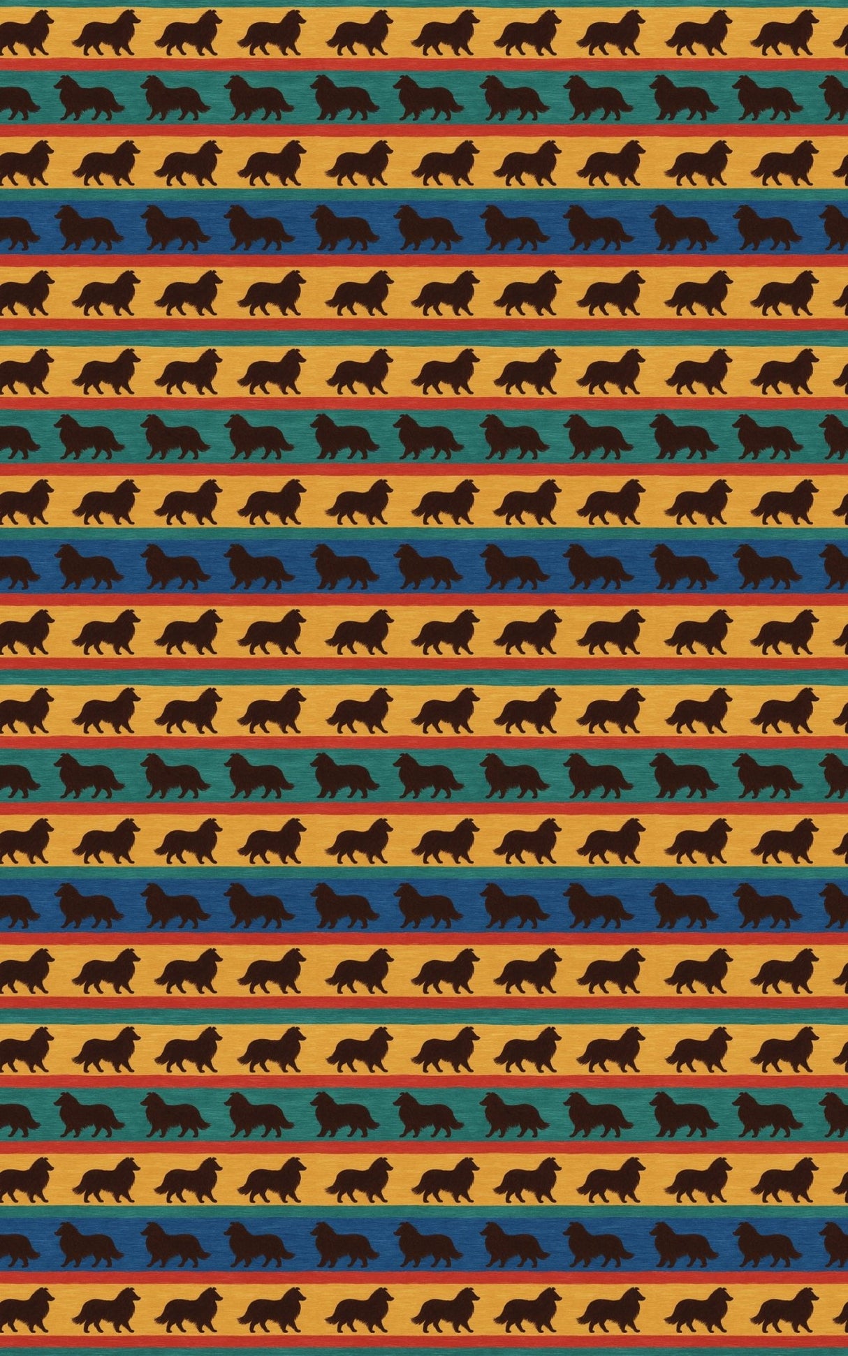 Sheltie Stripes - London Penny Gift Wrap