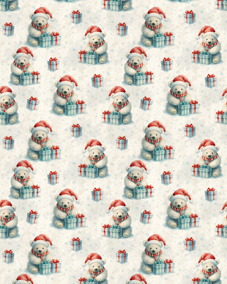 Polar Bear Cheer Sherpa Blanket - London Penny Gift Wrap