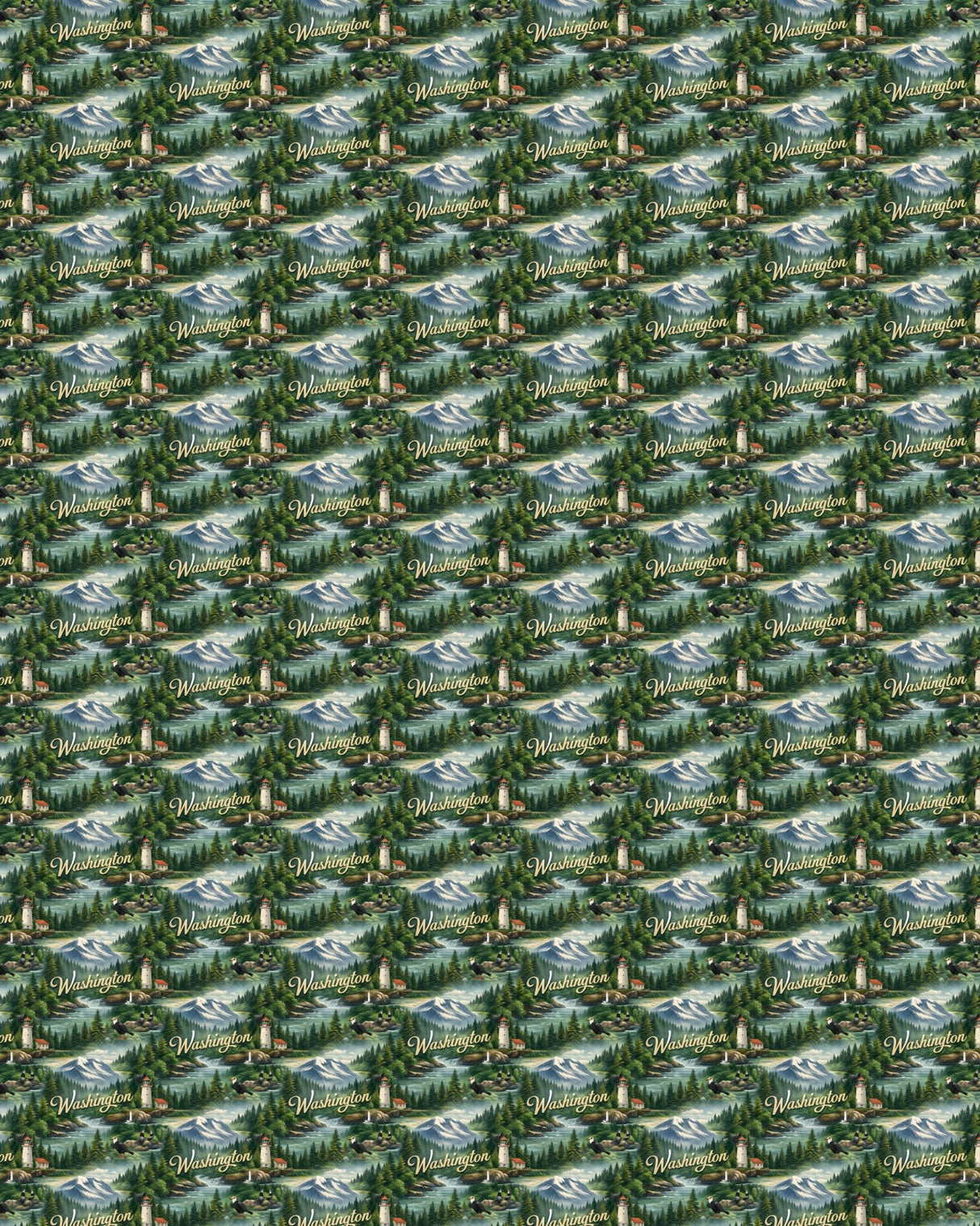 Washington Evergreen Coast Sherpa Blanket - London Penny Gift Wrap