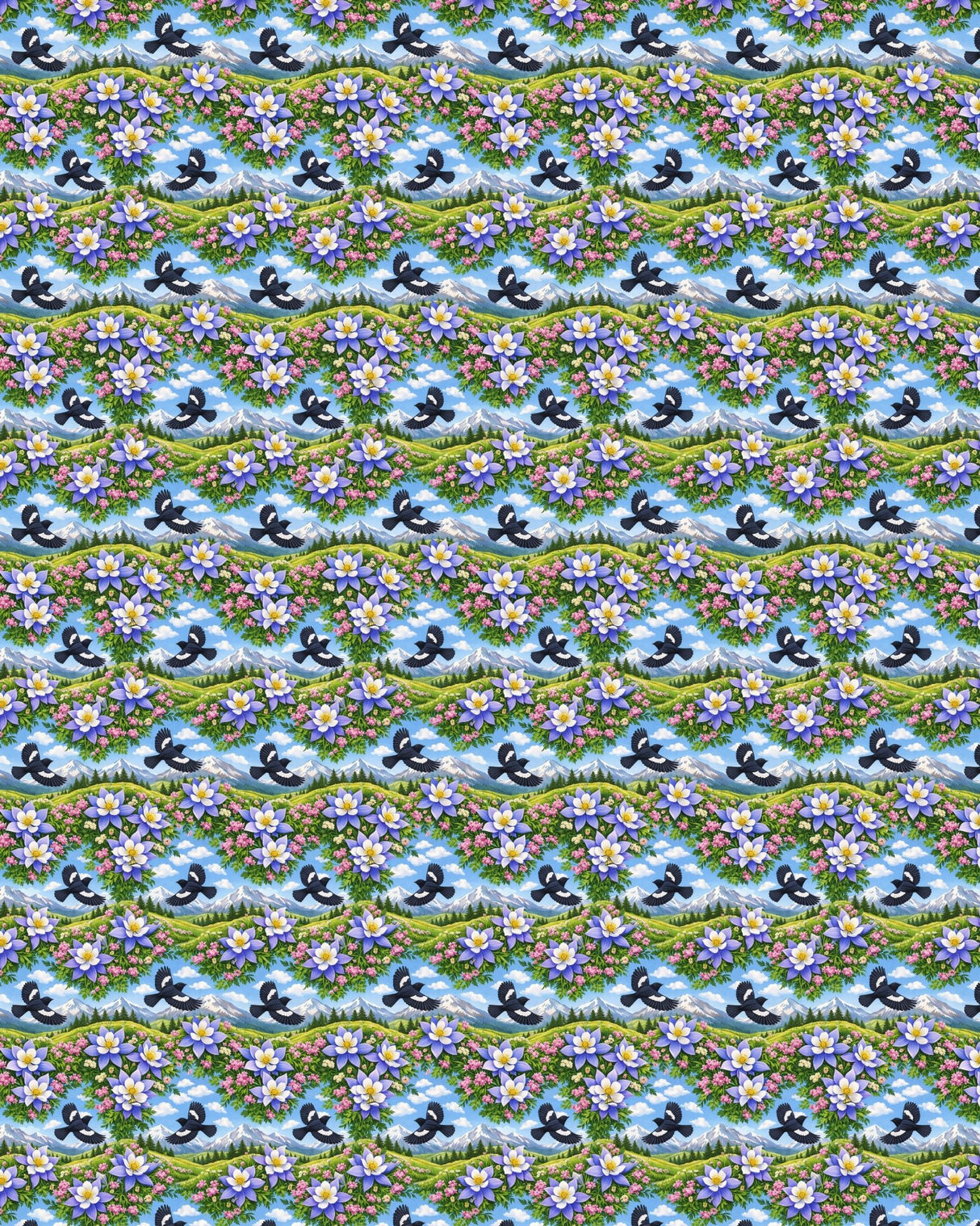 Colorado Flora & Fauna Sherpa Blanket - London Penny Gift Wrap