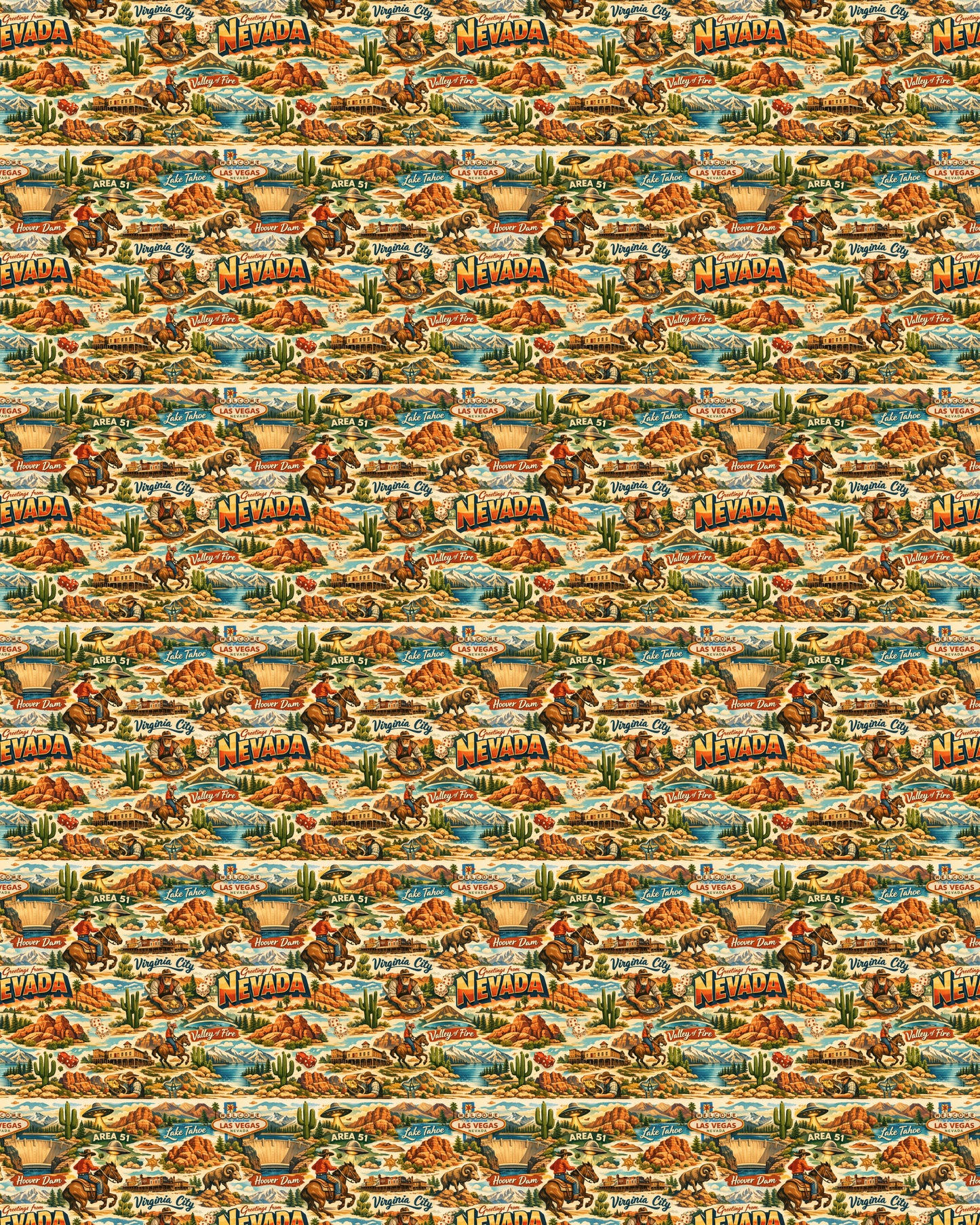Nevada Postcard Memories Sherpa Blanket