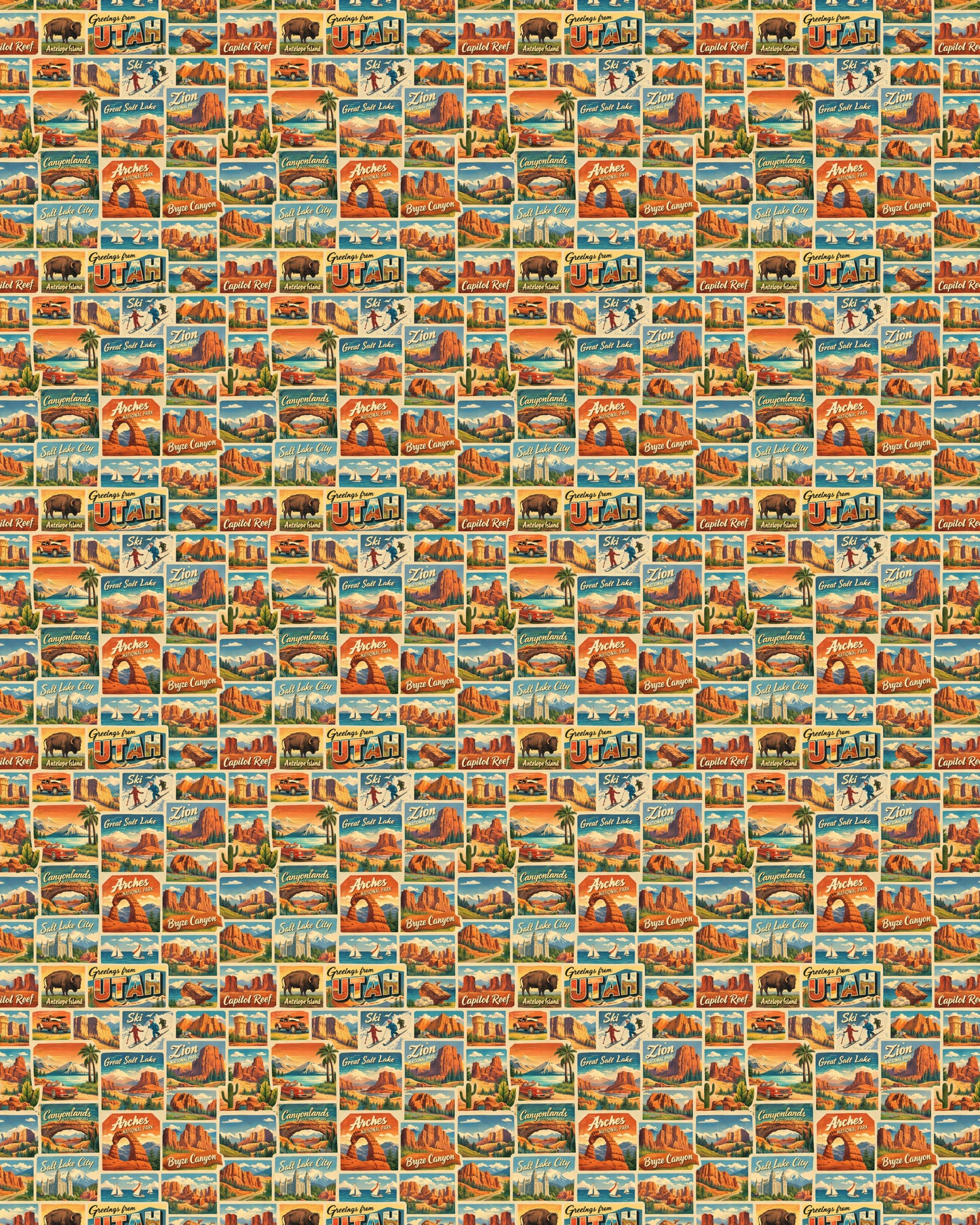 Utah Postcard Memories Sherpa Blanket