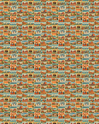 Utah Postcard Memories Sherpa Blanket