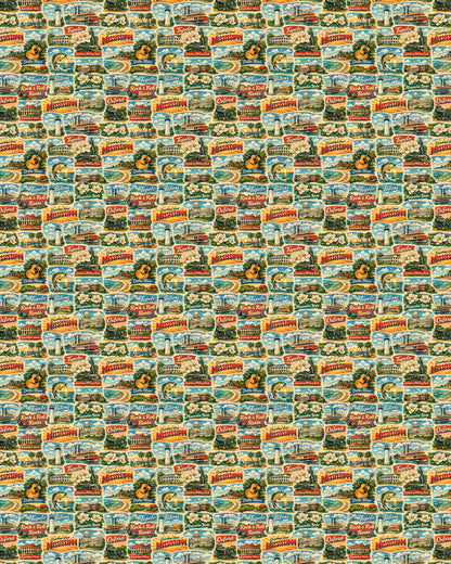 Mississippi Postcard Memories Sherpa Blanket