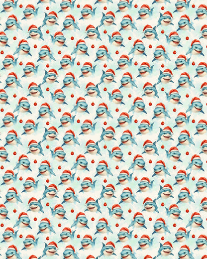 Festive Great Whites Sherpa Blanket