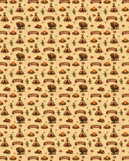 Oklahoma Western Prairie Sherpa Blanket