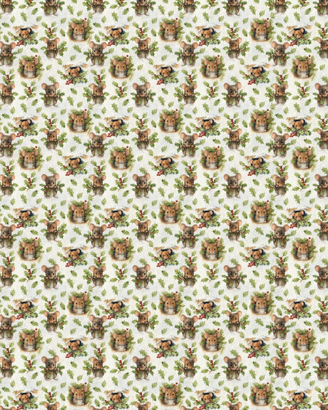 Winter Woodland Mice Sherpa Blanket - London Penny Gift Wrap