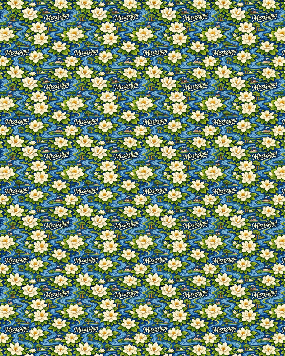 Mississippi River Magnolia Sherpa Blanket - London Penny Gift Wrap