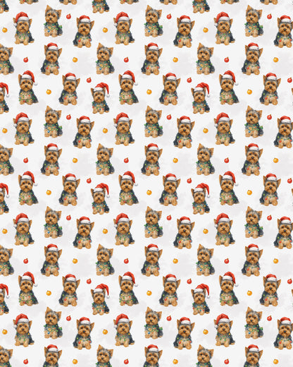 Santa's Little Yorkie Sherpa Blanket