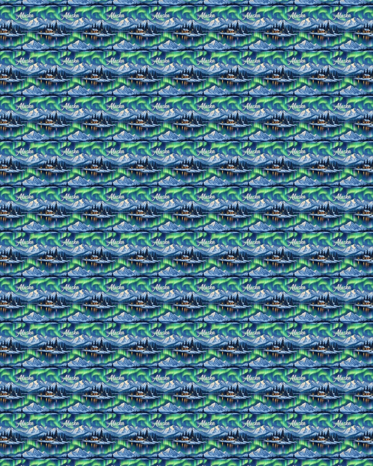 Alaska Northern Lights Sherpa Blanket - London Penny Gift Wrap