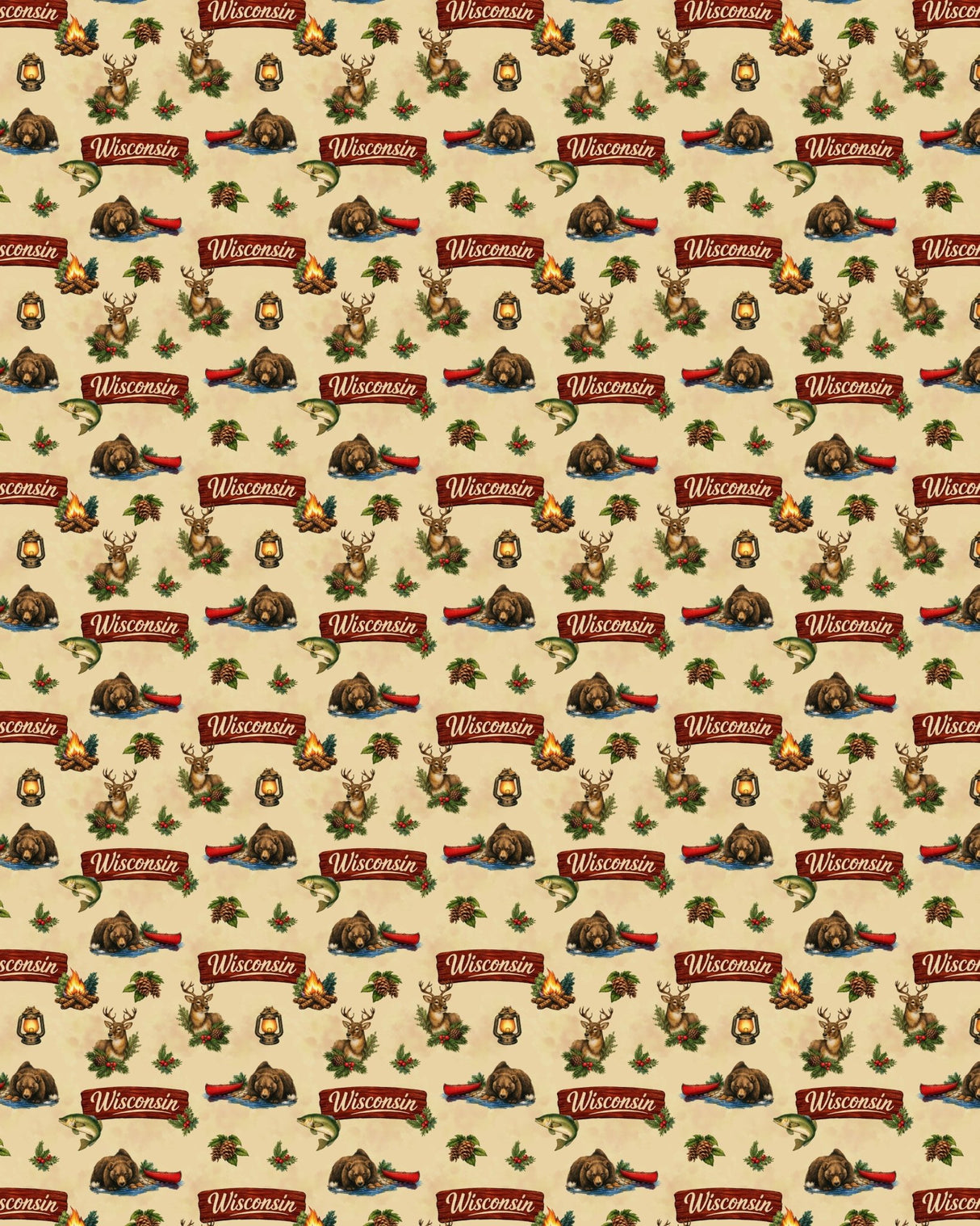 Wisconsin Northwoods Cabin Sherpa Blanket - London Penny Gift Wrap