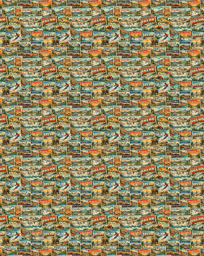 Idaho Postcard Memories Sherpa Blanket
