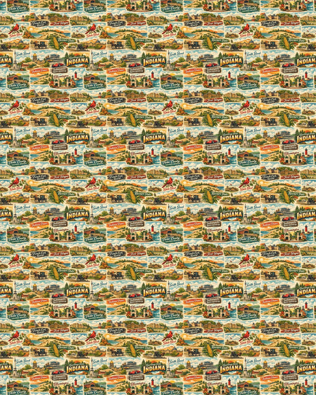 Indiana Postcard Memories Sherpa Blanket - London Penny Gift Wrap