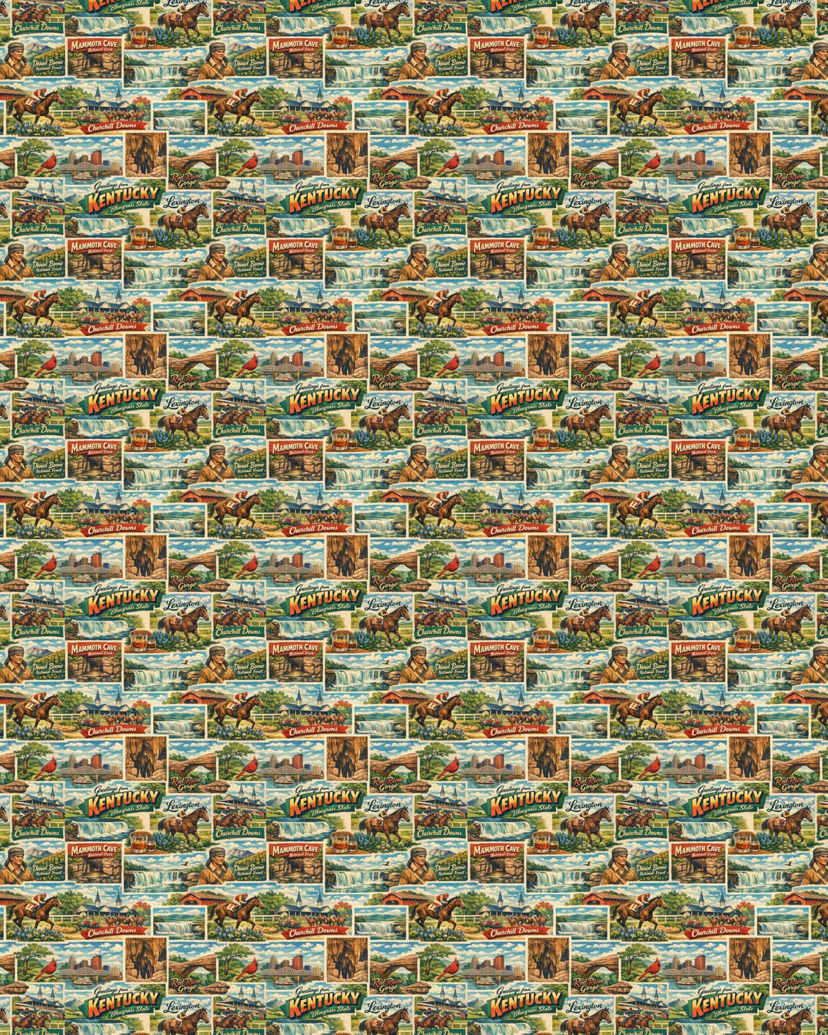Kentucky Postcard Memories Sherpa Blanket - London Penny Gift Wrap