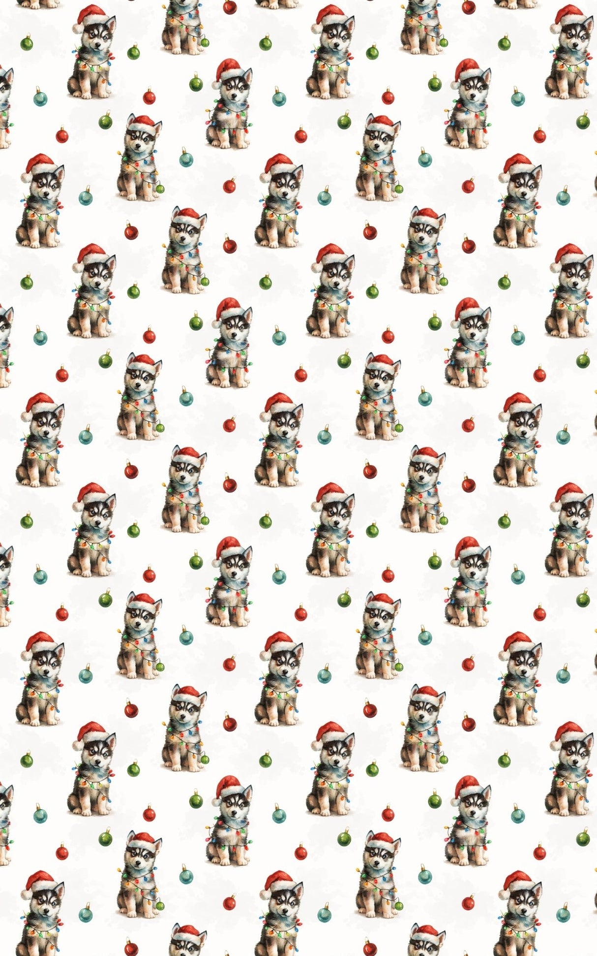 Howly Jolly Huskies - London Penny Gift Wrap