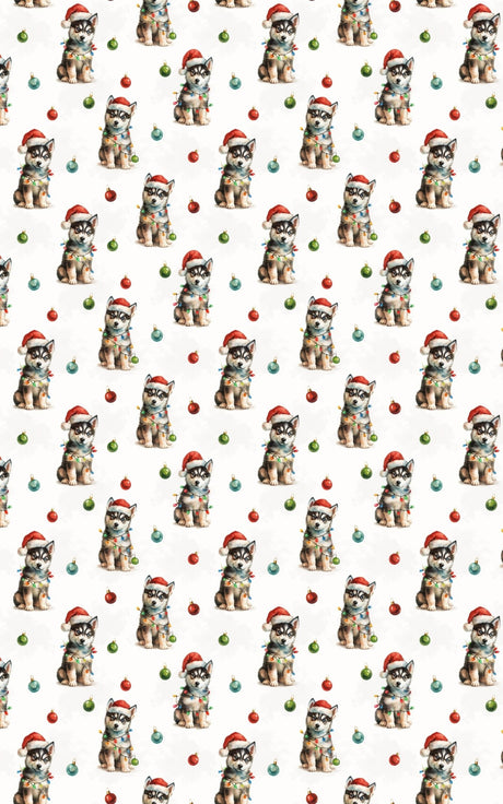 Howly Jolly Huskies - London Penny Gift Wrap