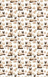 Sleek Siamese Silhouettes - London Penny Gift Wrap
