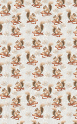 Snowbound Squirrel - London Penny Gift Wrap