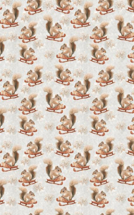 Snowbound Squirrel - London Penny Gift Wrap