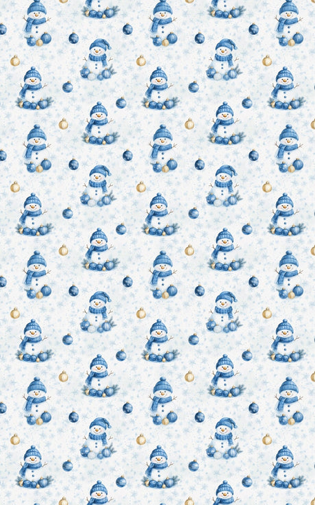 Bluebell Snowman - London Penny Gift Wrap