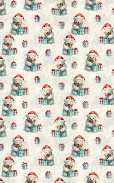 Polar Bear Cheer - London Penny Gift Wrap