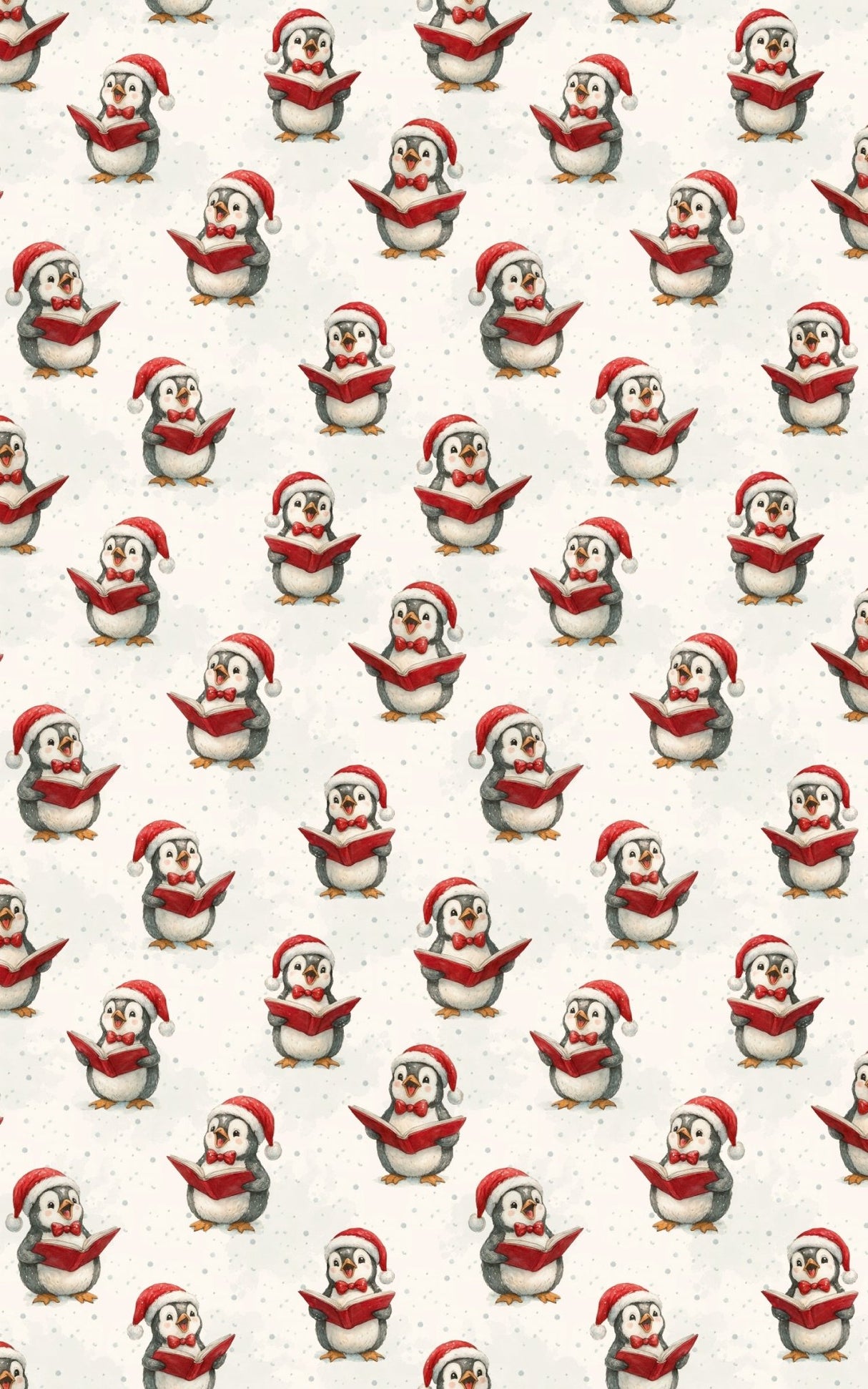 Snowy Caroling Penguin - London Penny Gift Wrap