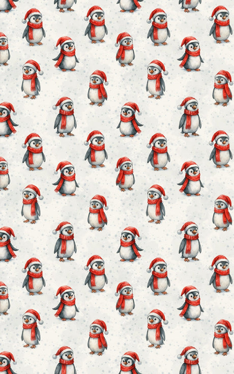 Christmas Penguin Parade - London Penny Gift Wrap